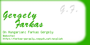 gergely farkas business card